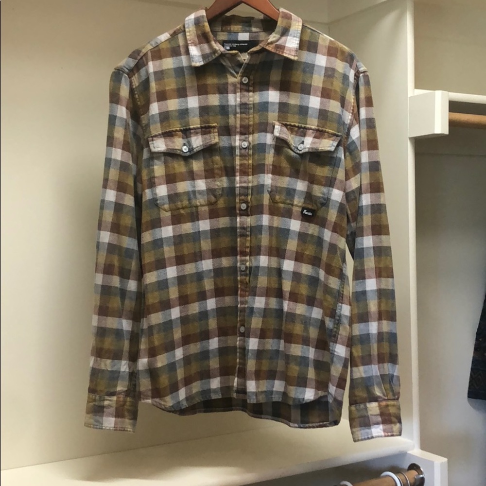 Green and blue button up flannel